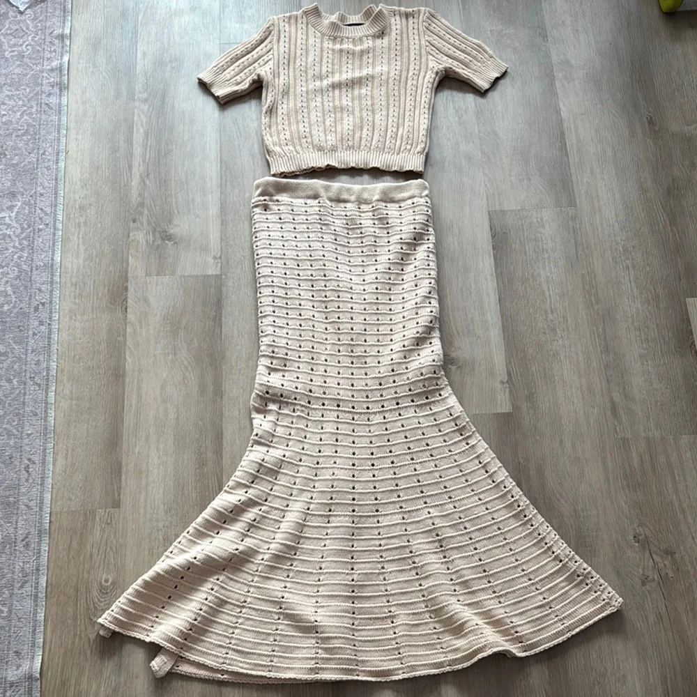 VICI Joplin Knit Set Cream Sz L
